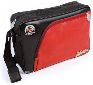 BRISA VW Collection - Shoulder Bag Messenger Bag with Tire Tread Design in T1 Bus Campervan Design