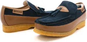 British Collection King Old School Slip On Black Suede Shoes