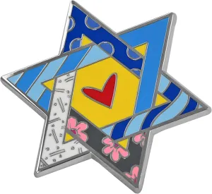 Britto Romero Collectible Star of David Enamel Pin