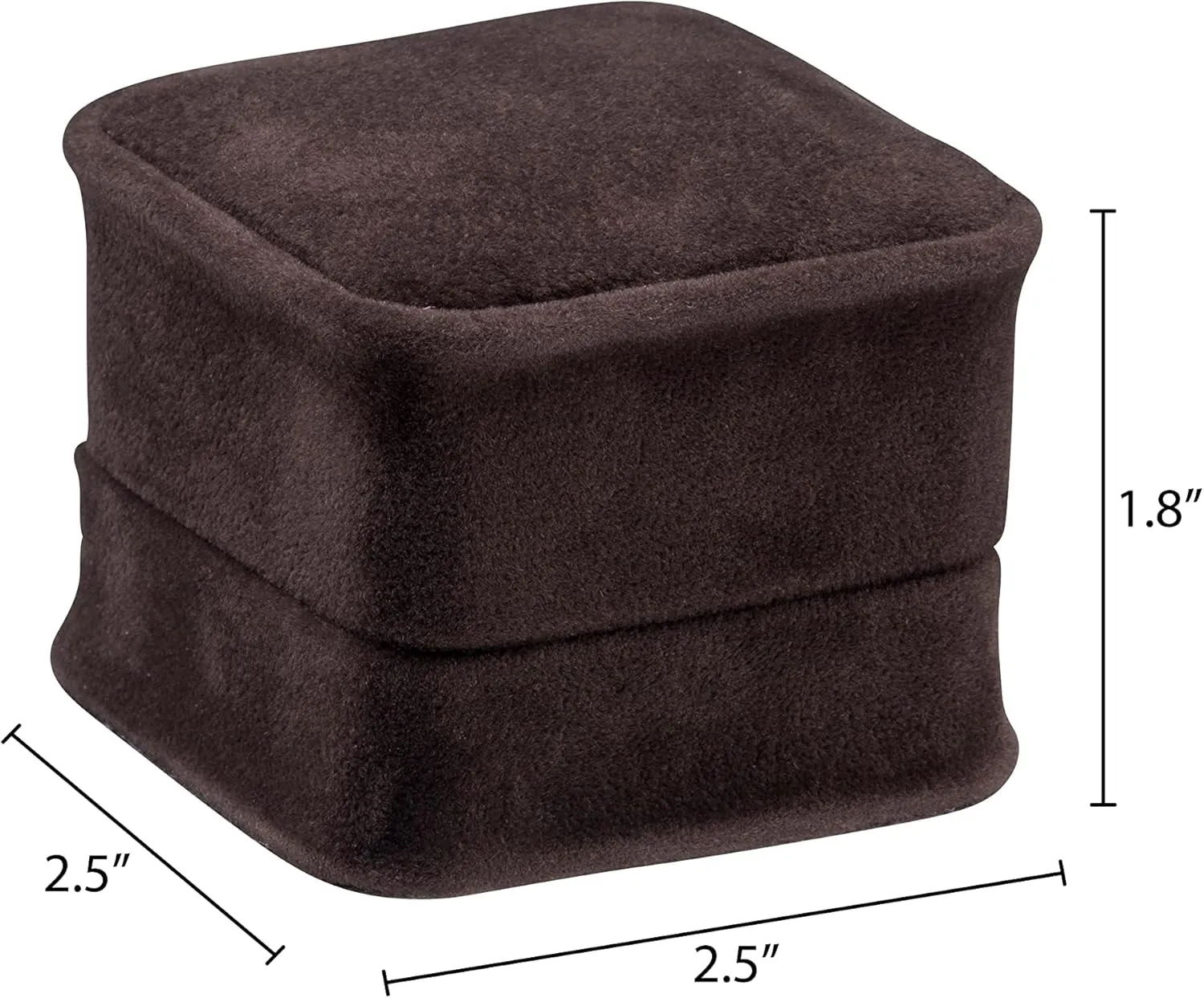 Brown Velvet Earring Box, 2 Pack, Rich Luxury Suede, Elegant Diamond Earring Case, With Black Velour Interior, Jewelry Display Gift Box, For Unique Proposal, Engagement Or Wedding