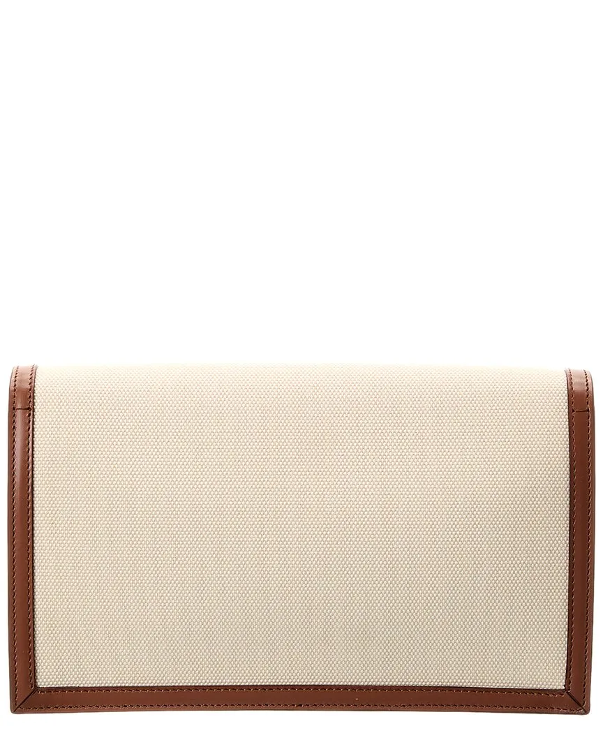 Burberry TB Envelope Canvas & Leather Clutch ( )