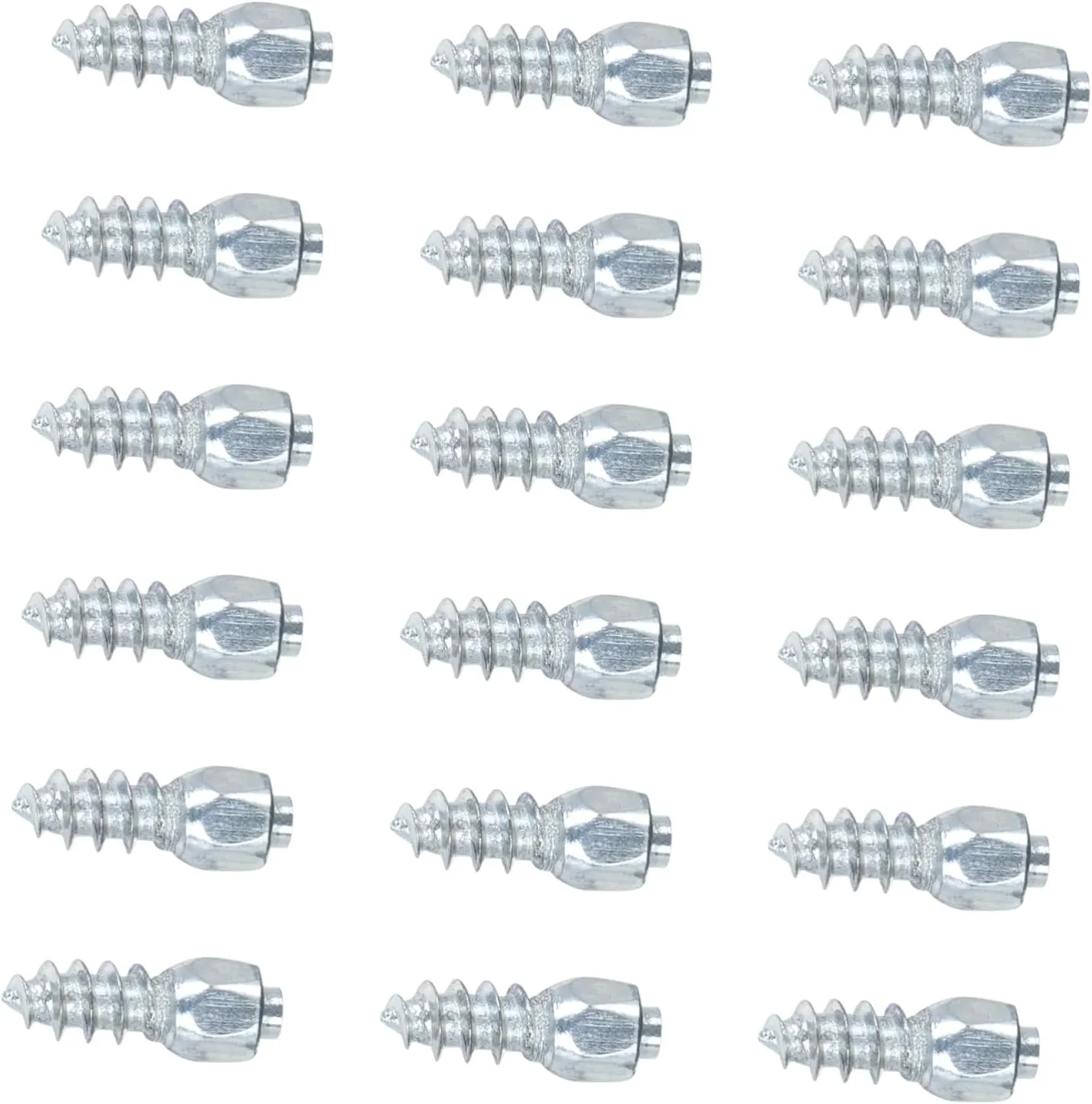Cabilock 100pcs Cleats Tire Screws Tire Studs Spike Studs for Tires Tire Spikes Tires Professional Tire Studs Winter Wheel Spikes Winter Boot Spikes Tires Studs Alloy Silver