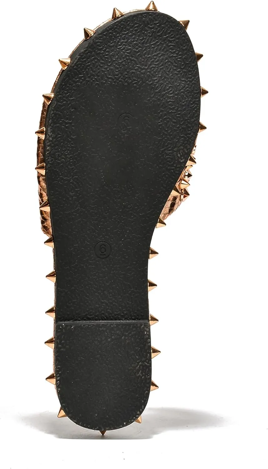 Cape Robbin Tonie Spike and Stud Adorned Flat Sandals (Tonie)