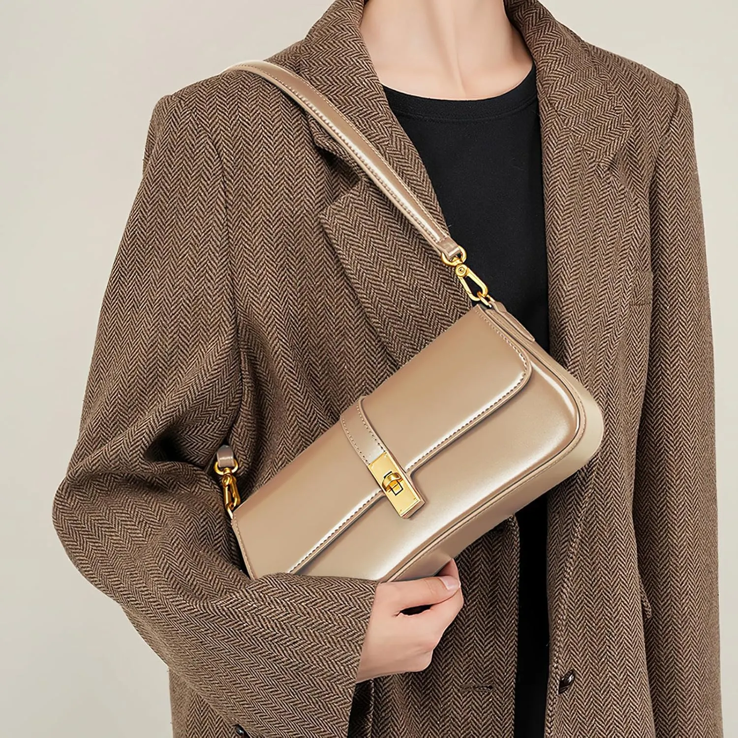 caqilore Genuine Leather Crossbody Bags for Women Shoulder Bag Women's Crossbody Handbags Leather Purses