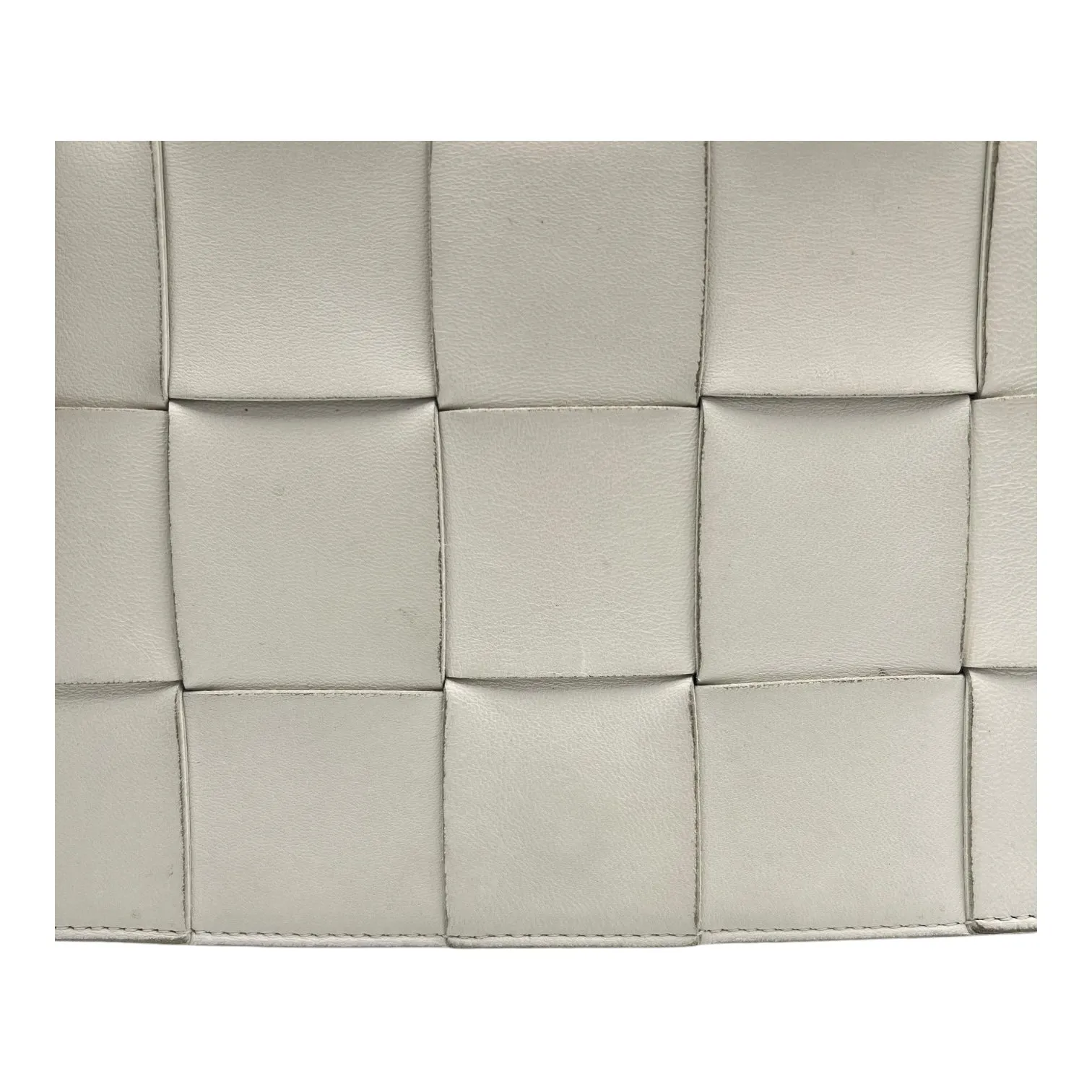Cassette Crossbody Bag White in Calfskin, Silver hardware