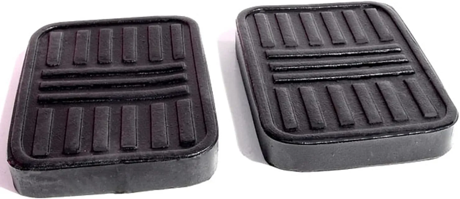 CB 93 Clutch and Brake Pedal Pads 2" Wide X 2-5/8" Long Pair Compatible with/Replacement for Jensen Healey 1973-1974
