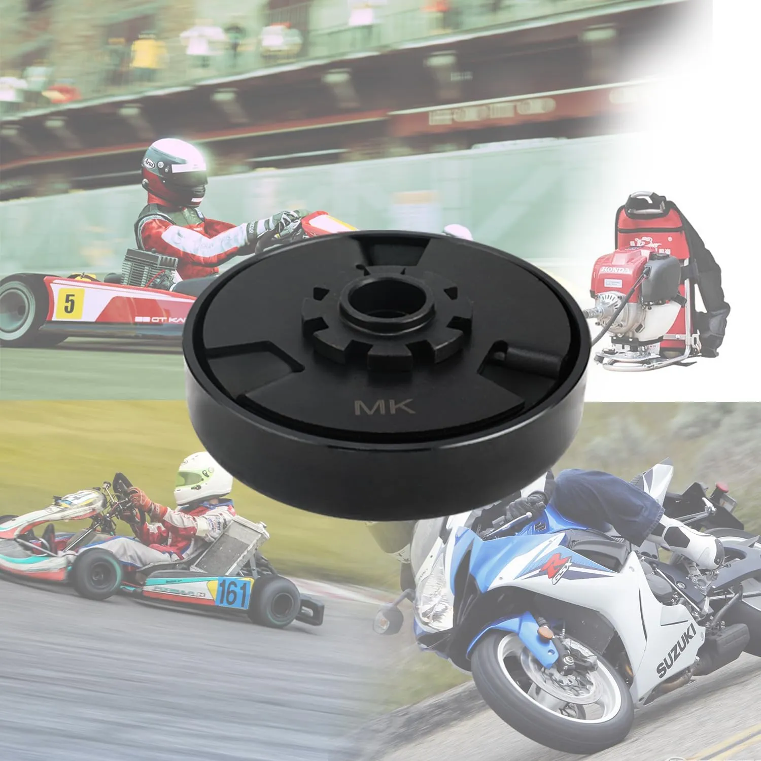 Centrifugal Clutch 3/4" Bore 10 Tooth for #40/41/420 Chain Up to 6.5 HP Predator 212 Clutch Go Kart Clutch Compatible with Go Kart Mini Bike