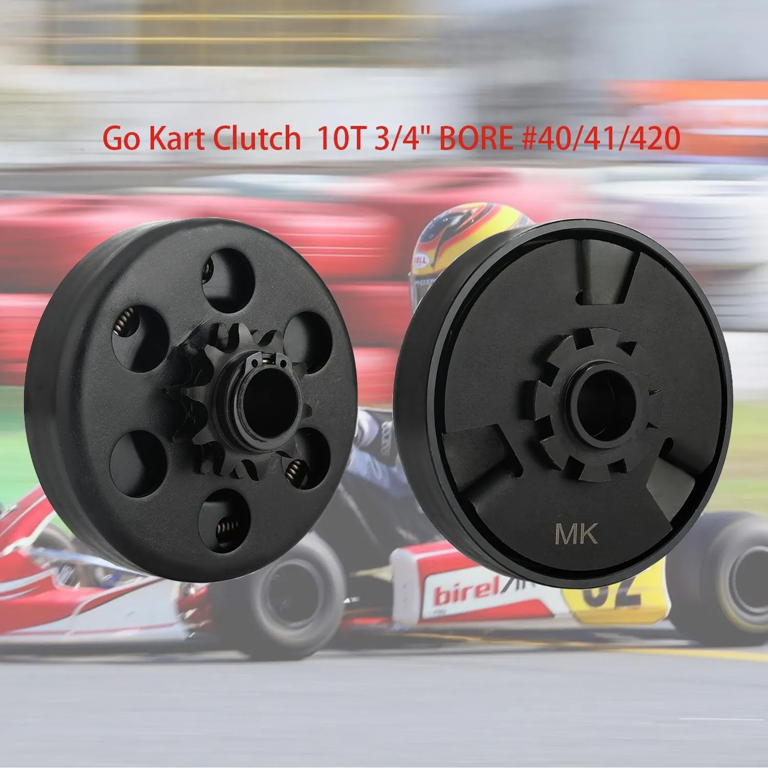 Centrifugal Clutch 3/4" Bore 10 Tooth for #40/41/420 Chain Up to 6.5 HP Predator 212 Clutch Go Kart Clutch Compatible with Go Kart Mini Bike