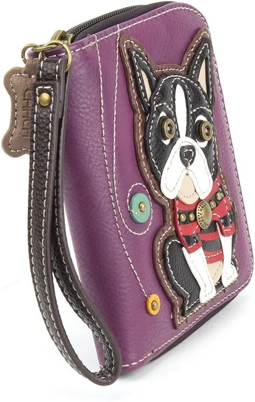 CHALA Zip Around Wallet, Wristlet, 8 Credit Card Slots, Sturdy Pu Leather