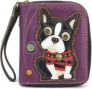 CHALA Zip Around Wallet, Wristlet, 8 Credit Card Slots, Sturdy Pu Leather