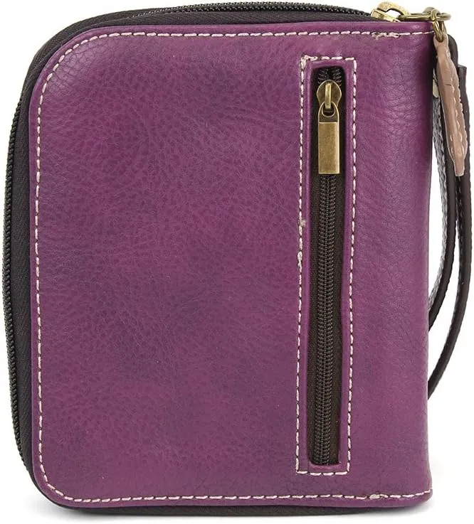 CHALA Zip Around Wallet, Wristlet, 8 Credit Card Slots, Sturdy Pu Leather