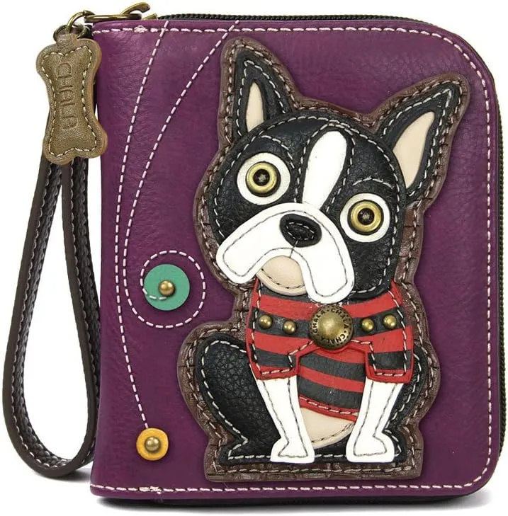 CHALA Zip Around Wallet, Wristlet, 8 Credit Card Slots, Sturdy Pu Leather