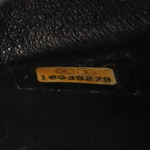 Chanel Around 2005 Made Caviar Skin Classic Flap Chain Bag Mini Black