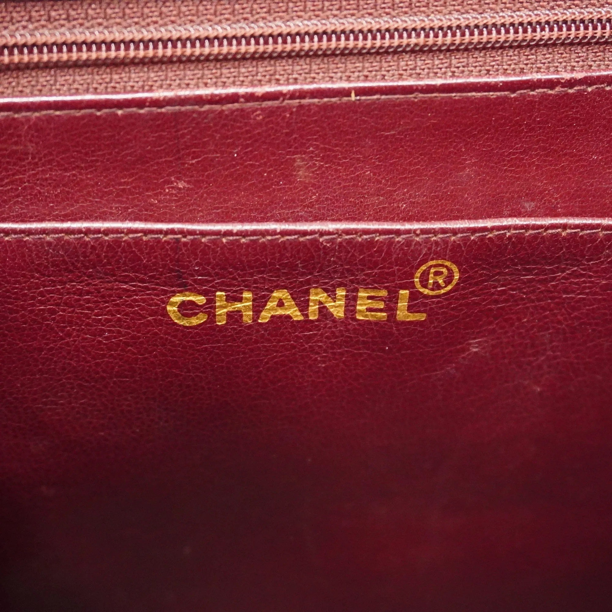 CHANEL  Big Matelasse W Chain Women's Leather Shoulder Bag Black