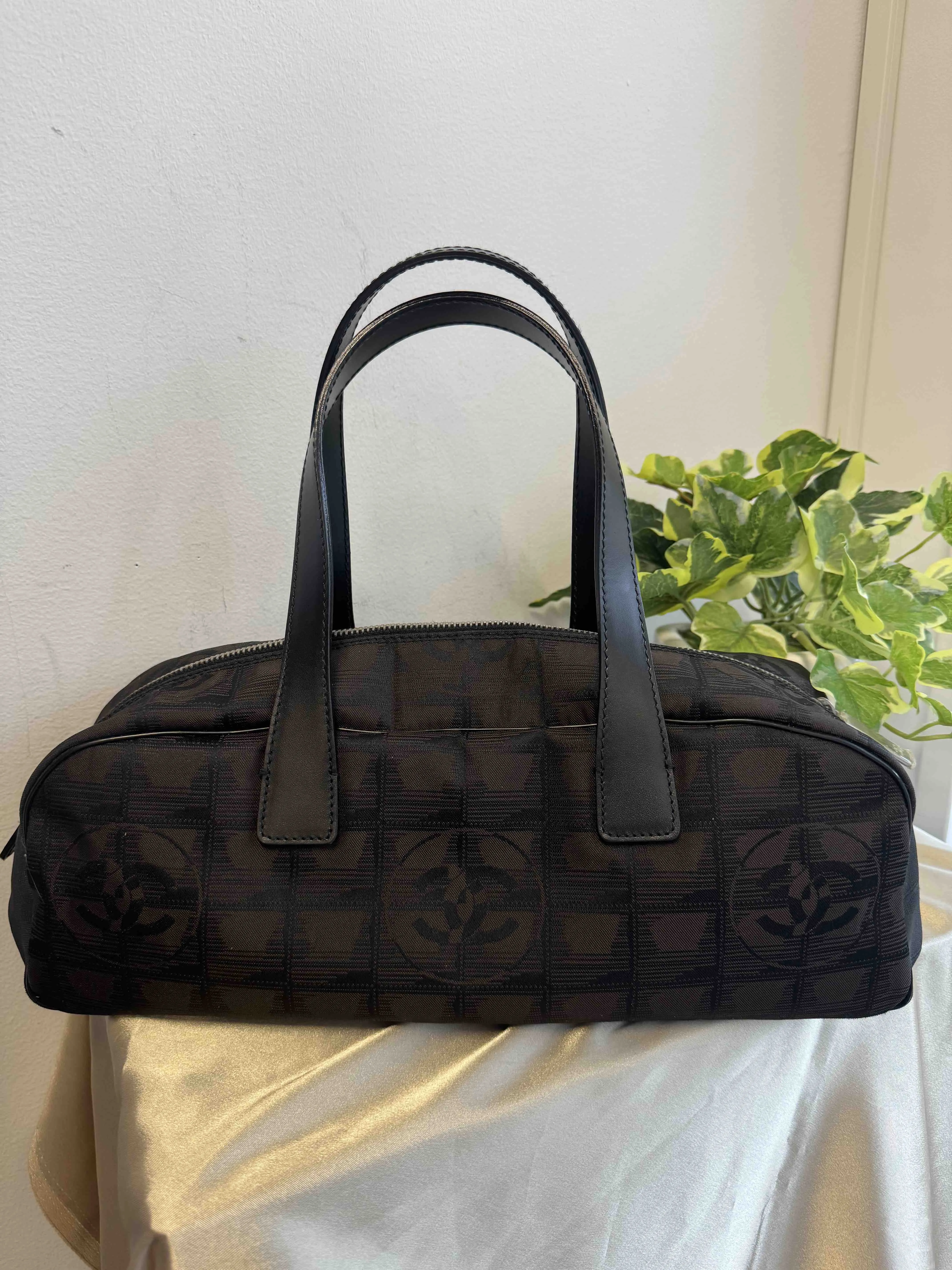 Chanel Black Nylon Boston Bag - Vintage Designer Handbag