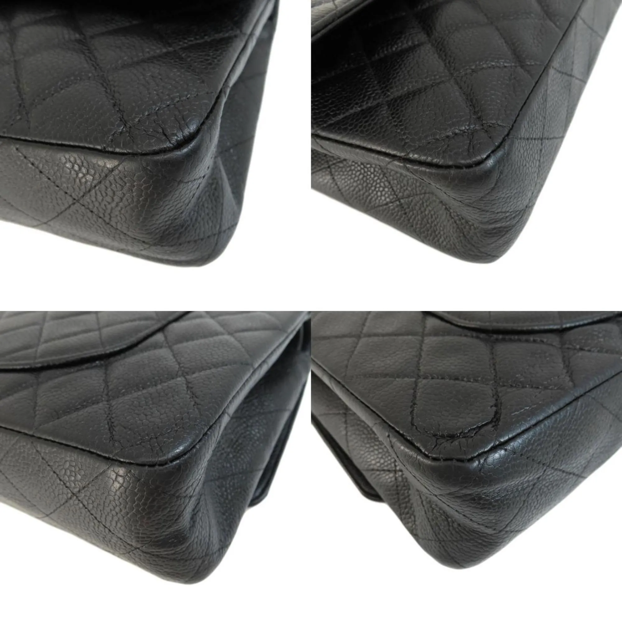 CHANEL Chain Shoulder Matelasse Bag Caviar Skin Women's