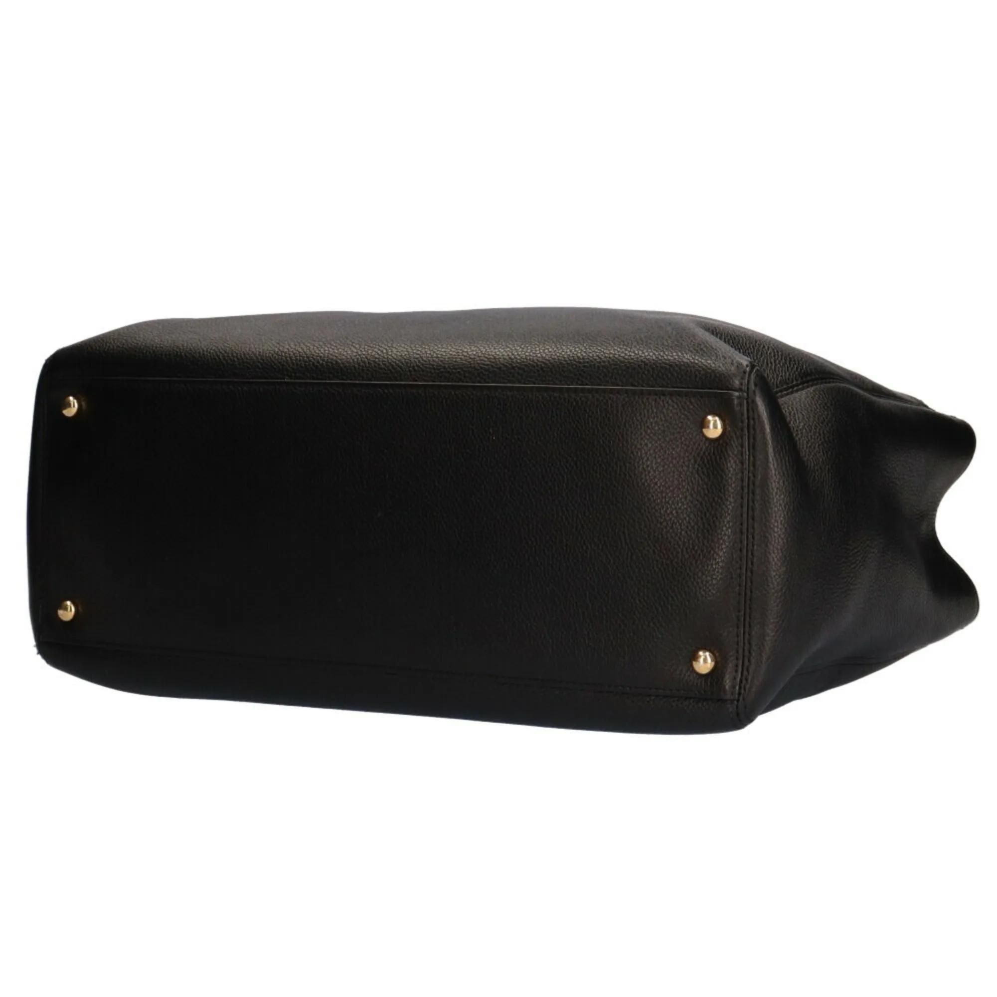 CHANEL executive shoulder bag leather black ladies