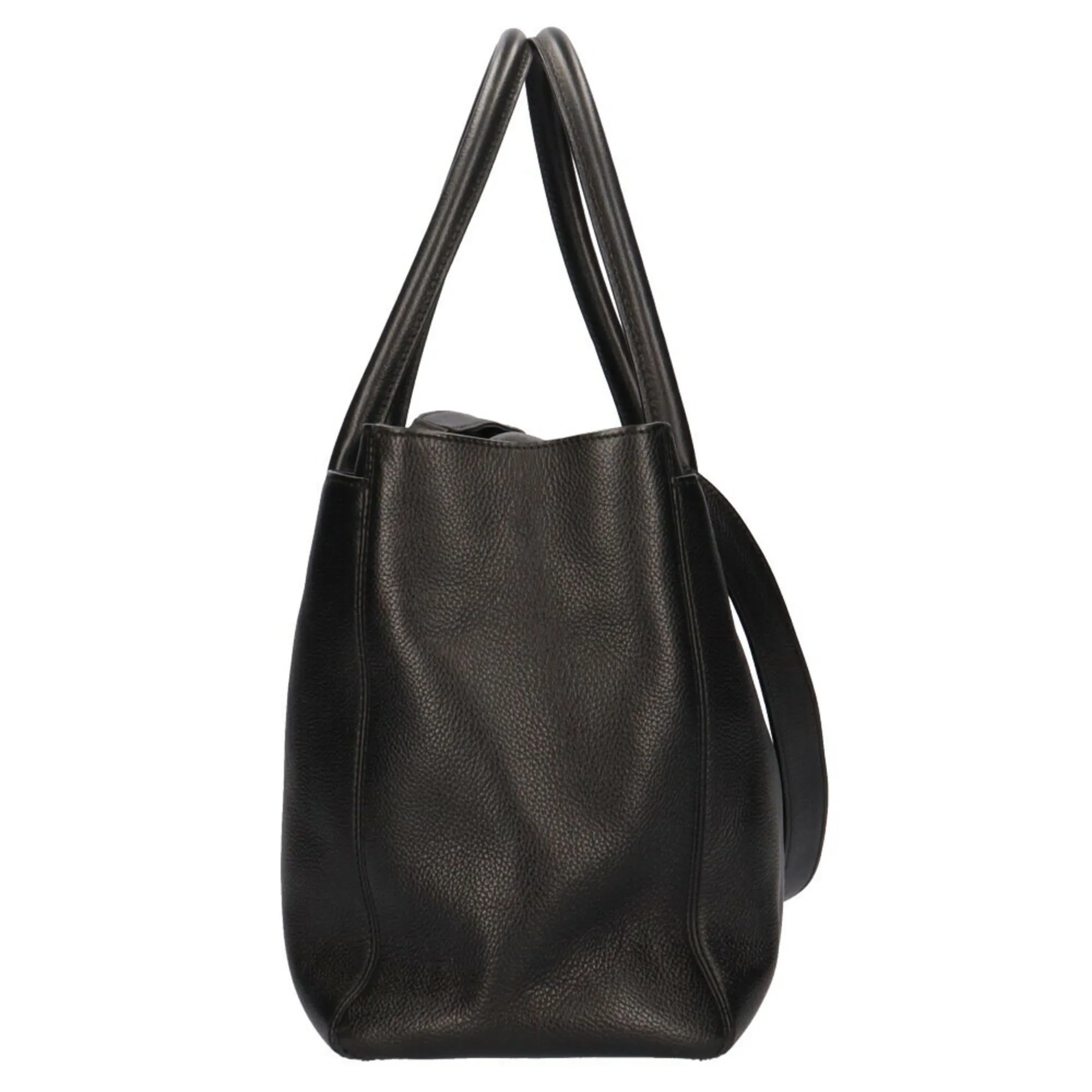 CHANEL executive shoulder bag leather black ladies