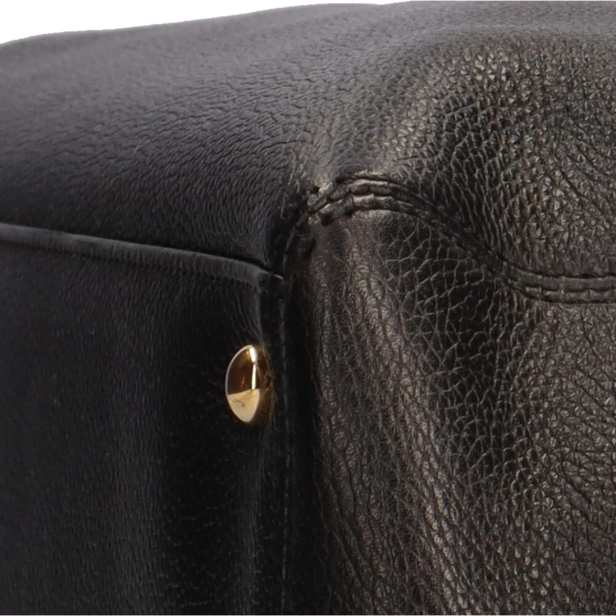 CHANEL executive shoulder bag leather black ladies