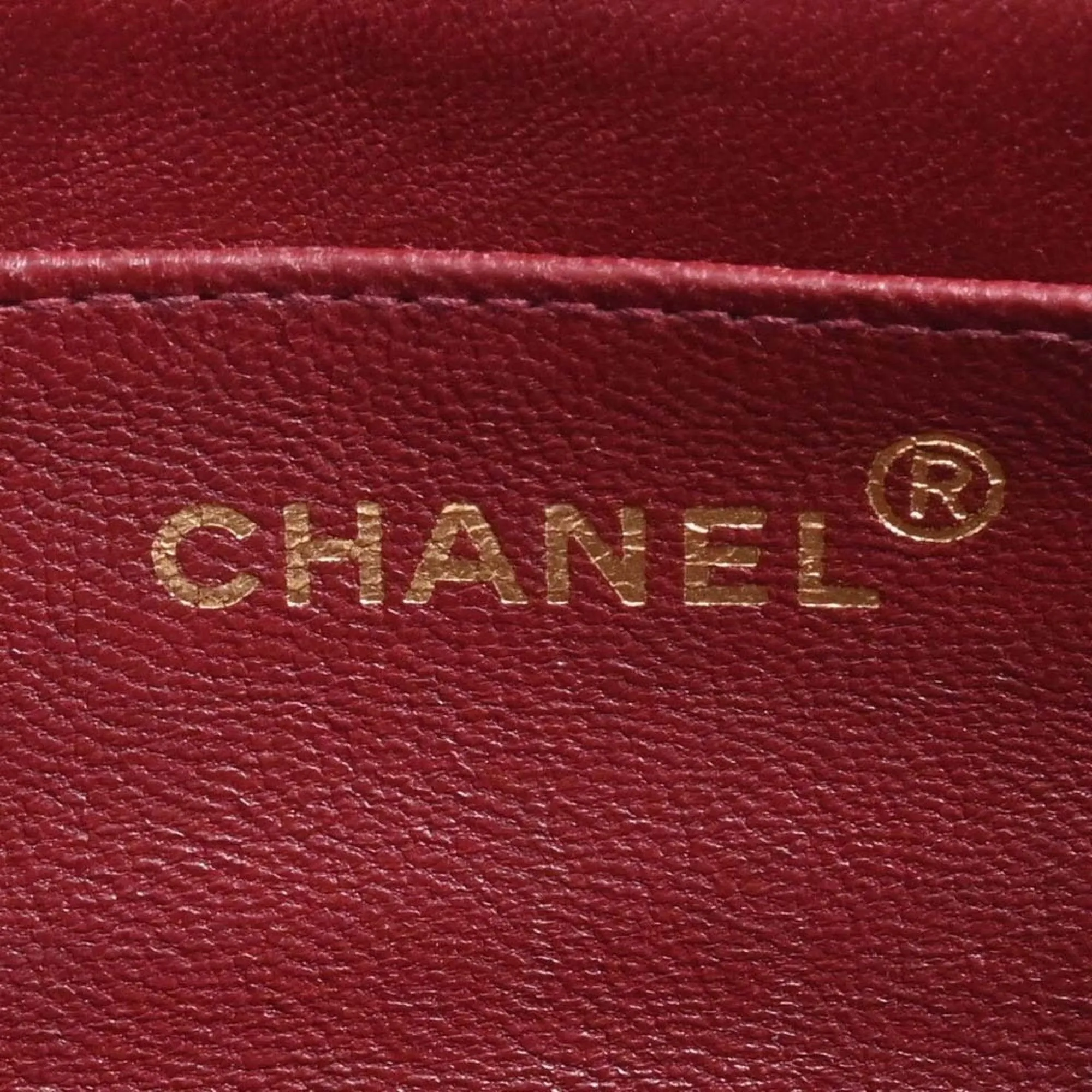 CHANEL Lambskin Coco Mark Chain Shoulder Bag Black Ladies