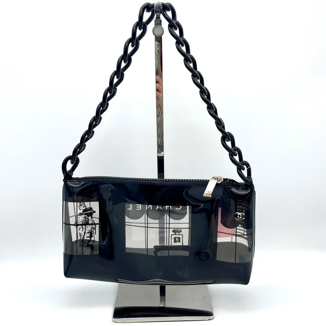 Chanel Plastic Chain Vinyl Pouch