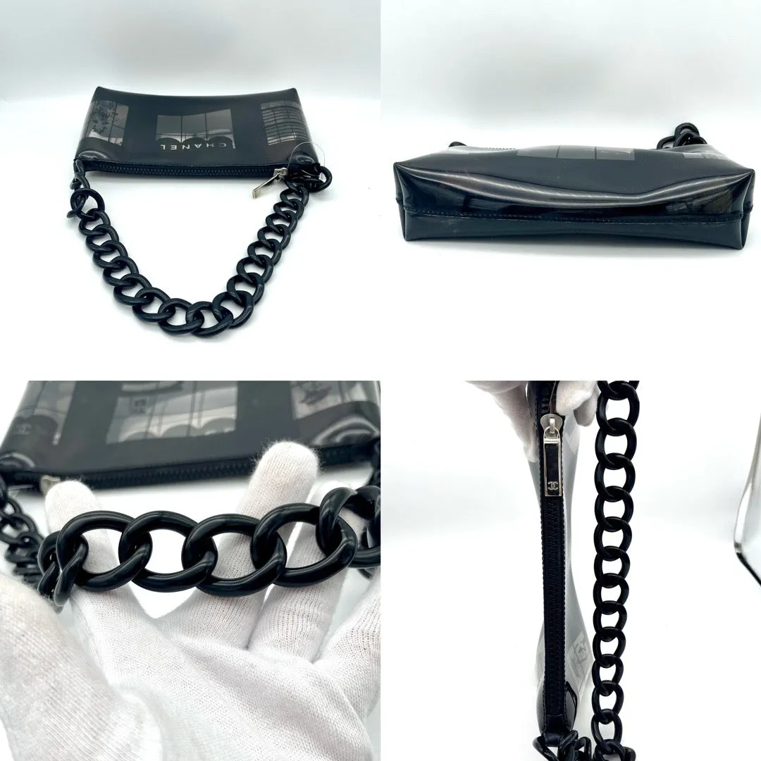 Chanel Plastic Chain Vinyl Pouch