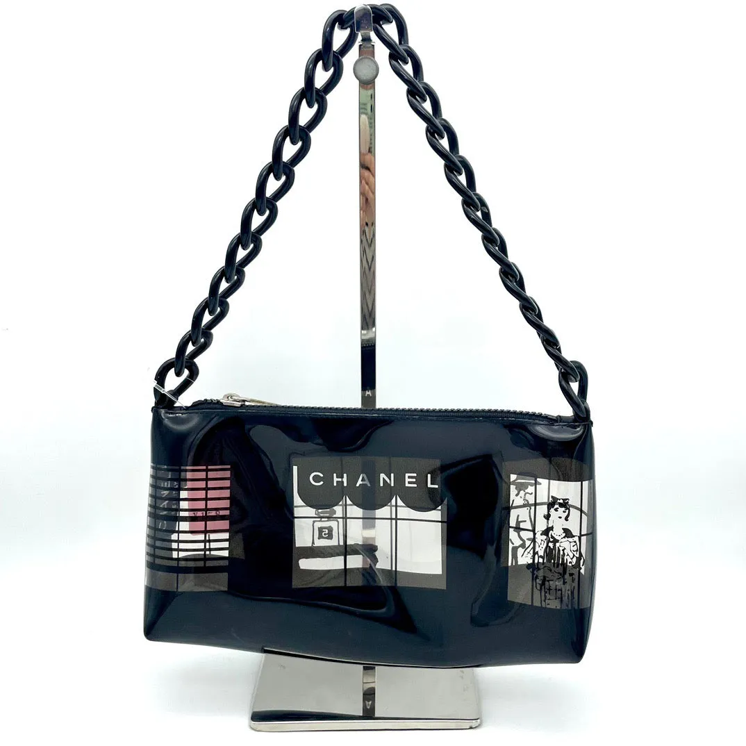 Chanel Plastic Chain Vinyl Pouch