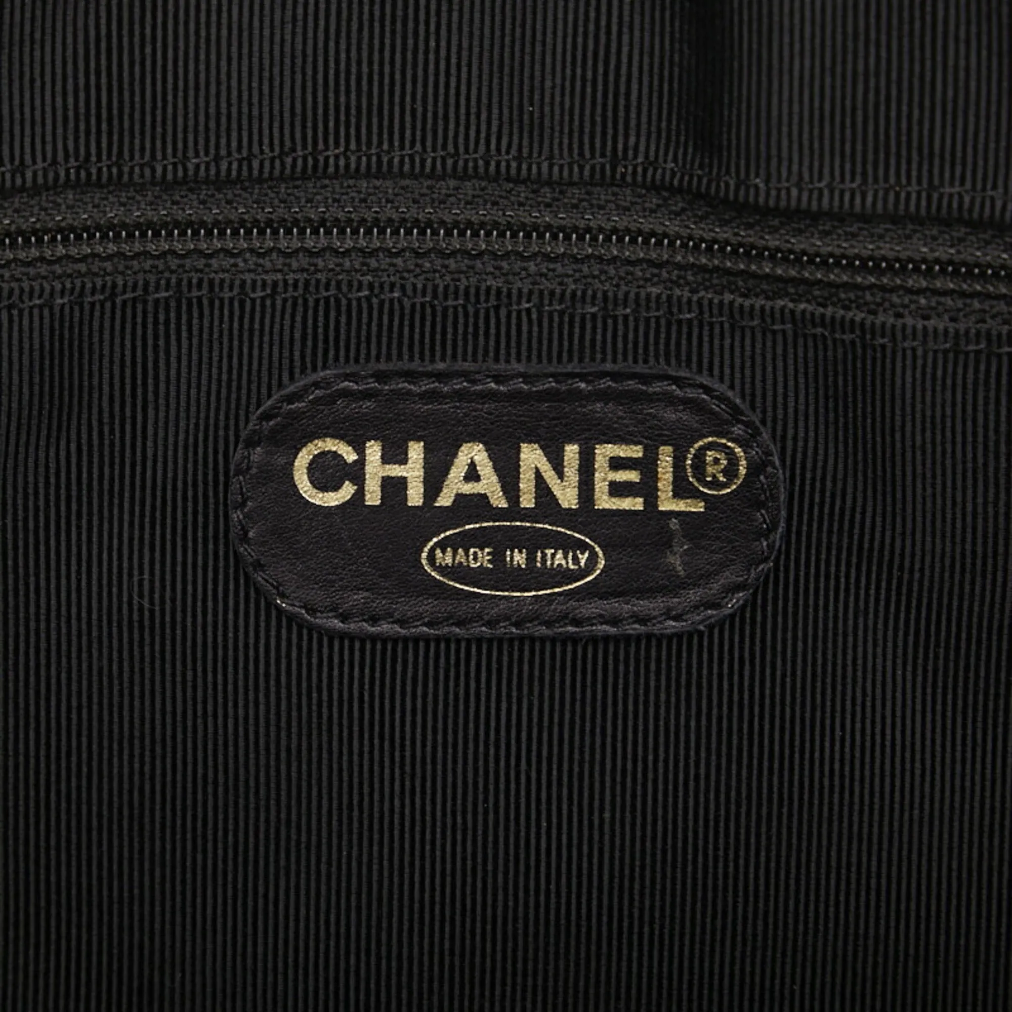 CHANEL Triple Coco Mark Chain Shoulder Bag Black Caviar Skin Women's