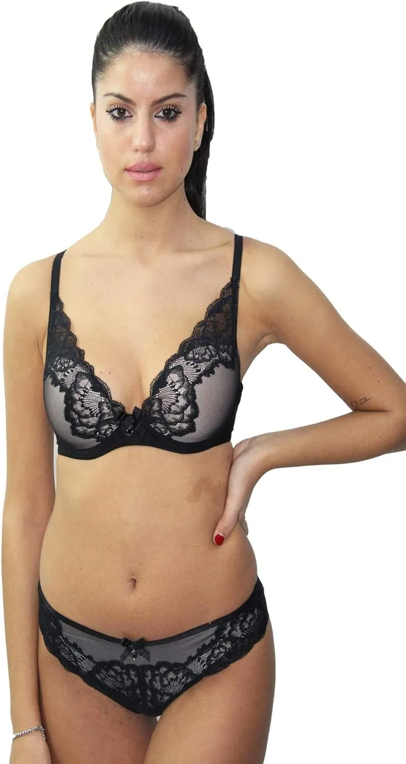 Chantelle Women's 6762 Orangerie Underwire Lace Plunge Bra
