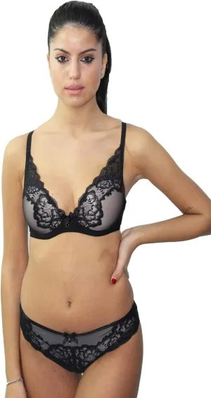 Chantelle Women's 6762 Orangerie Underwire Lace Plunge Bra