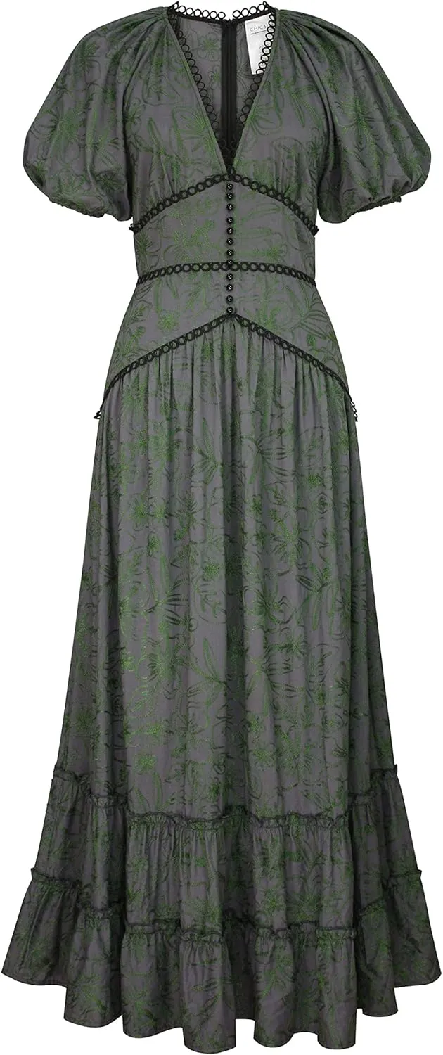 CHIC STAR Womens Embroidery Maxi Dress
