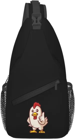 Chick Gives A Thumbs Up Crossbody Bags For Women Men Chest Backpack Gym Shoulder Bag Travel Outdoor Sports Casual Crossbody Bags