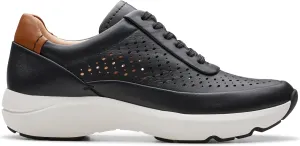 Clarks Women's Tivoli Grace Trainers, Black (Black Leather), 10 Women