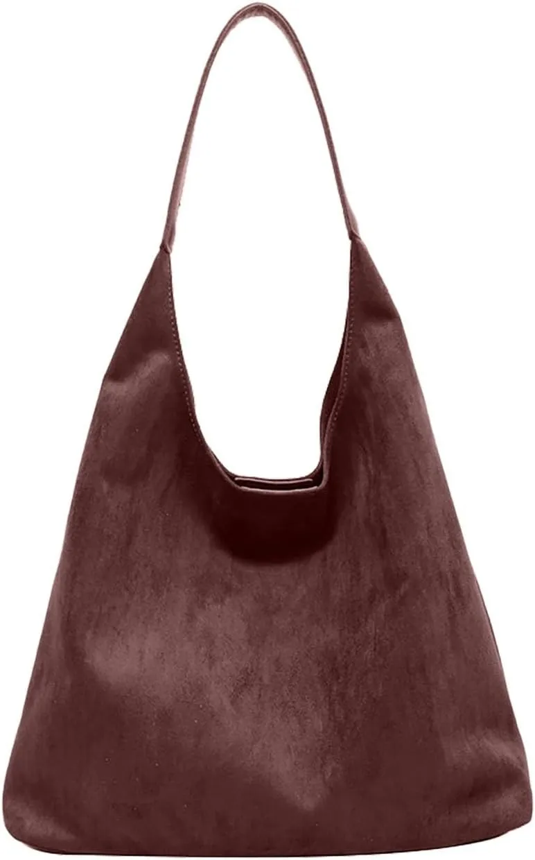 Classic Flock Tote Bag for Women Suede Durable Handbag Fashion Soft Large Space Capacity Shoulder Bags