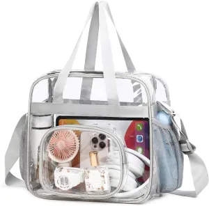 Clear Bag for Stadium Event, Pvc Clear Purse for Women & Men, Clear Crossbody Bag Stadium Approved for Sport, Concert