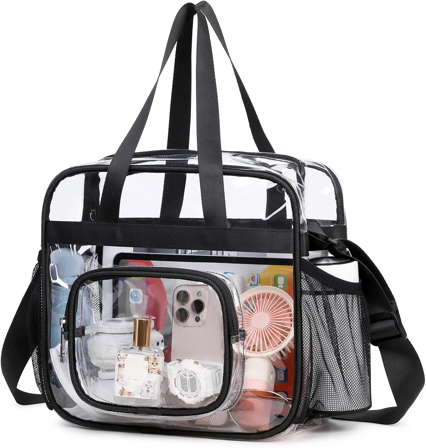 Clear Bag for Stadium Event, Pvc Clear Purse for Women & Men, Clear Crossbody Bag Stadium Approved for Sport, Concert