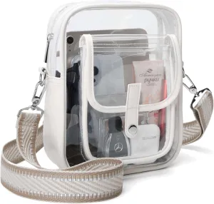 Clear Bag for Stadium Events, Clear Crossbody Bag Stadium Approved,Clear Purse for Women,Clear bags for Man
