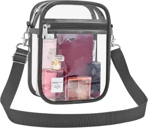 Clear Bag for Stadium Events Men&Women Clear Crossbody Bag Stadium Approved Clear Purse Bag Waterproof Clear Bag