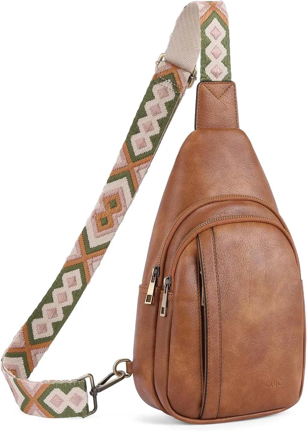CLUCI Crossbody Bags for Women - Sling Backpack Travel Bag in Leather