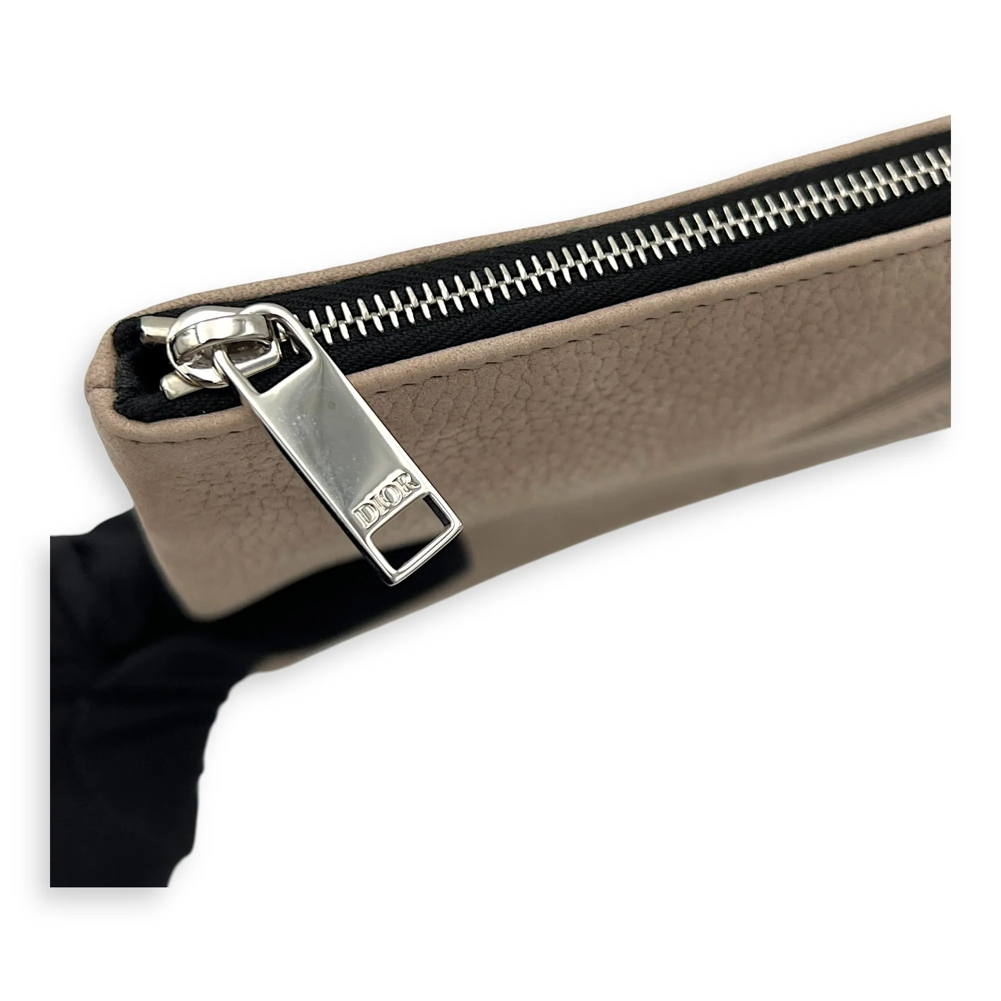Clutch  Clutch Small Brown in Calfskin, Silver hardware