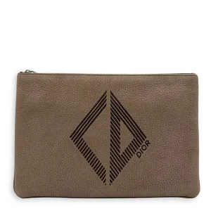 Clutch  Clutch Small Brown in Calfskin, Silver hardware