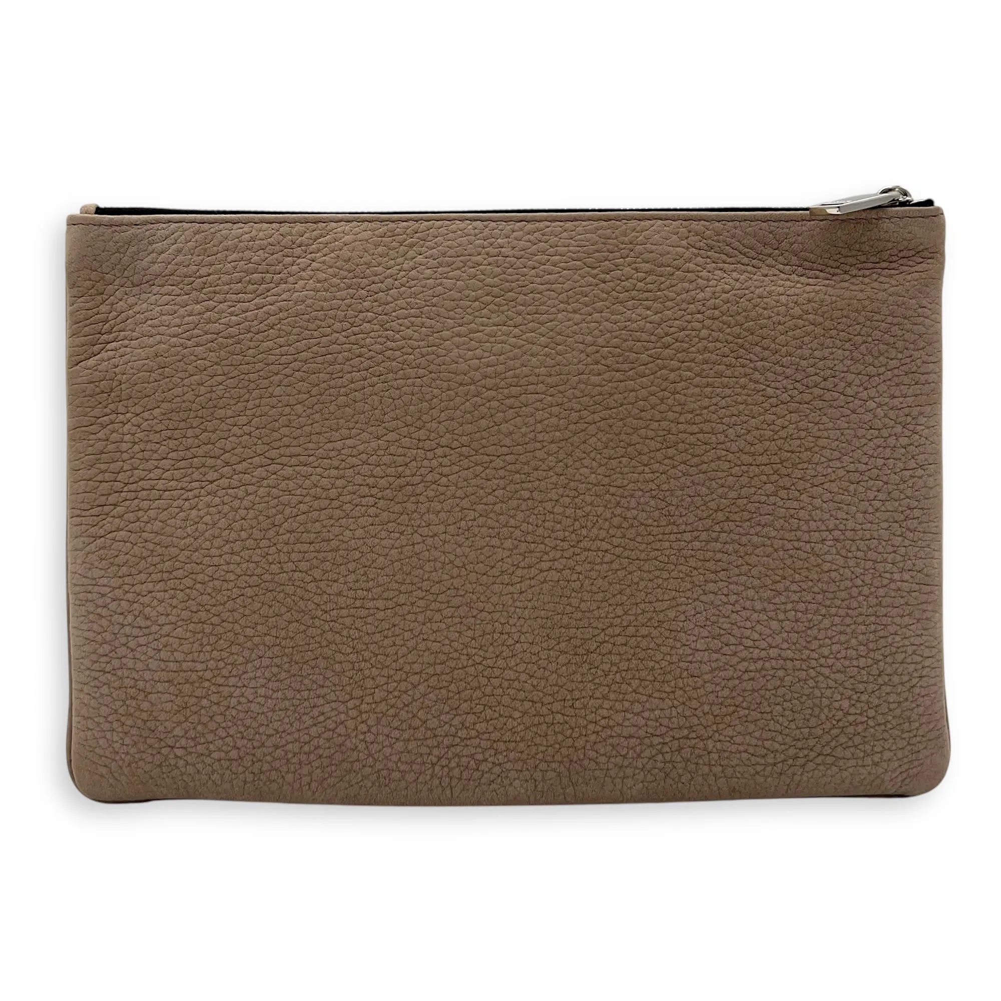 Clutch  Clutch Small Brown in Calfskin, Silver hardware
