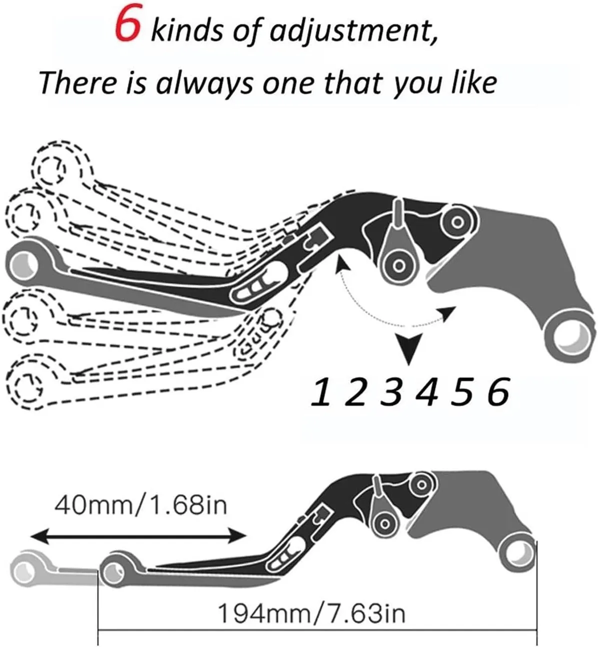Clutch for CBF125 CBF 125 2008-2015 2014 2013 2012 2011 Motorcycle Folding Adjustable Brake Clutch Levers Handlebar Grips Handle Brake Handle(Black Black)