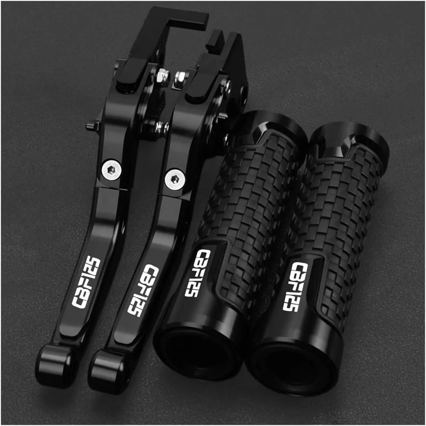 Clutch for CBF125 CBF 125 2008-2015 2014 2013 2012 2011 Motorcycle Folding Adjustable Brake Clutch Levers Handlebar Grips Handle Brake Handle(Black Black)