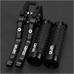 Clutch for CBF125 CBF 125 2008-2015 2014 2013 2012 2011 Motorcycle Folding Adjustable Brake Clutch Levers Handlebar Grips Handle Brake Handle(Black Black)