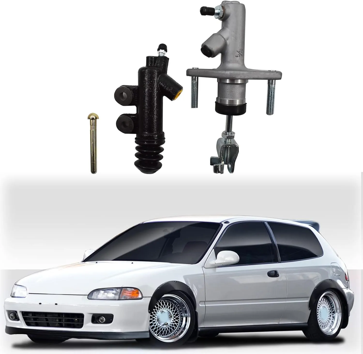 Clutch Master and Slave Cylinder Kit Replacement for Civic Acura Integra 46920-SR3-A01