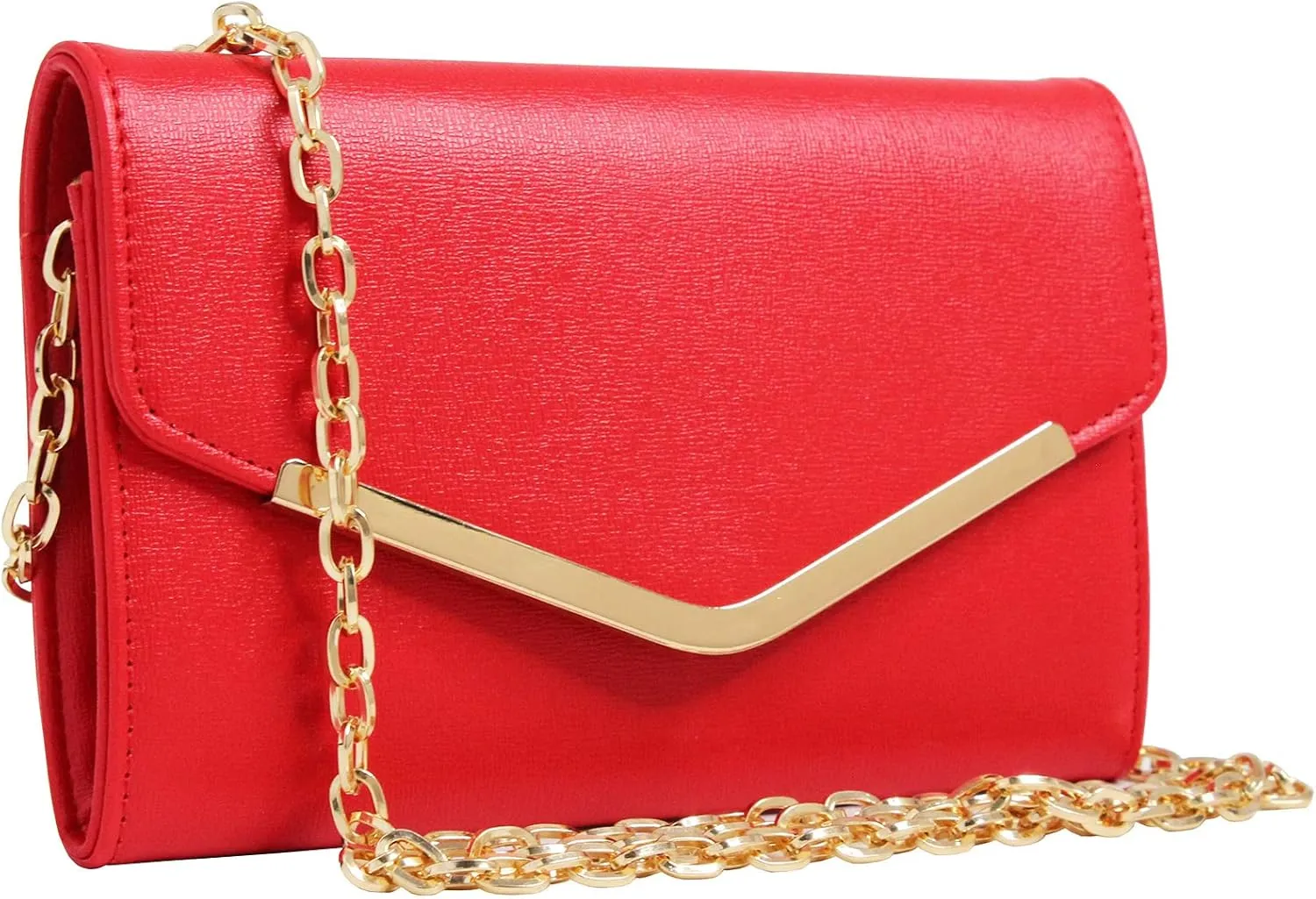 Clutch Purse Evening Bag for Women, Envelope Handbag With Detachable Chain for Wedding and Party