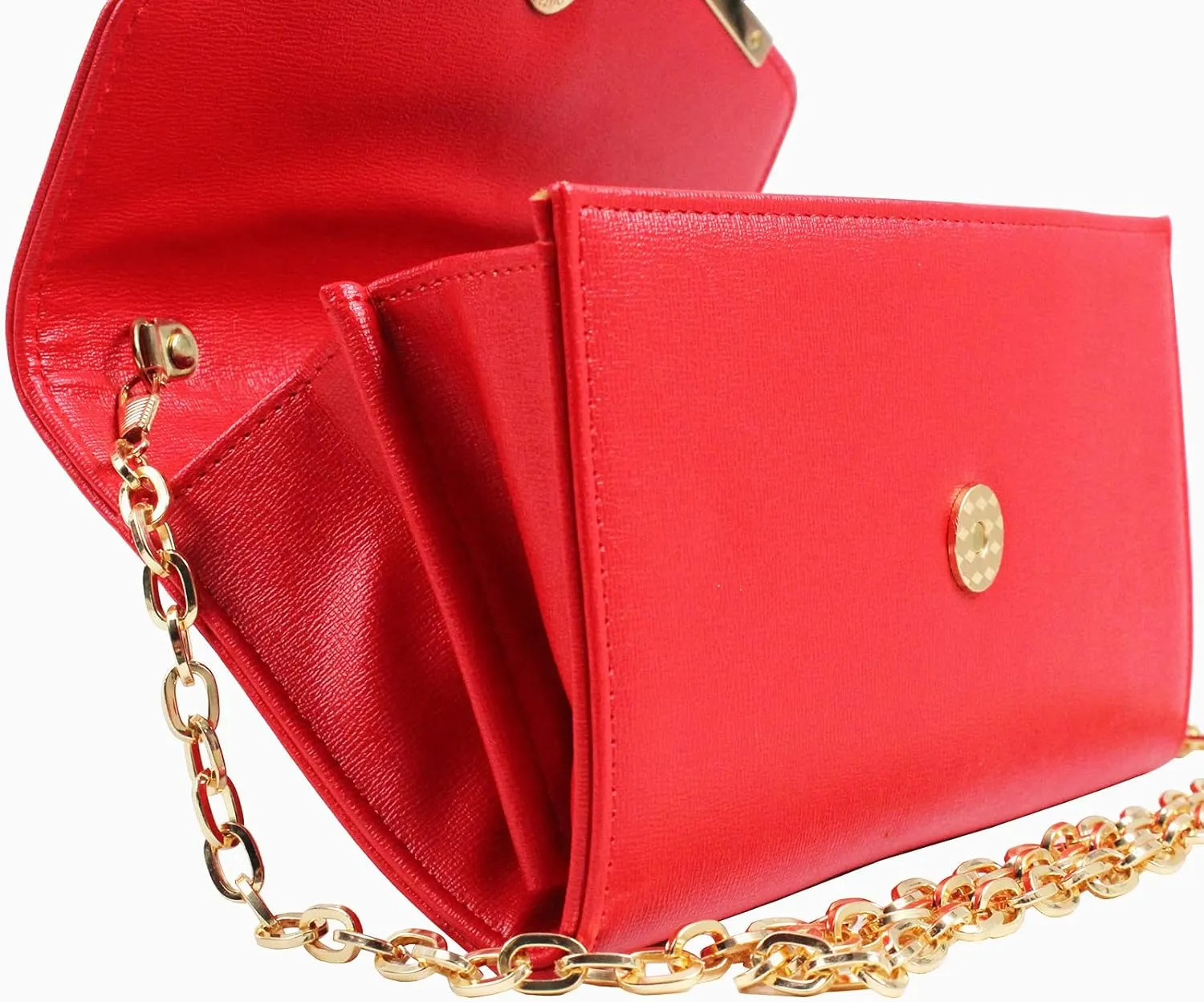 Clutch Purse Evening Bag for Women, Envelope Handbag With Detachable Chain for Wedding and Party
