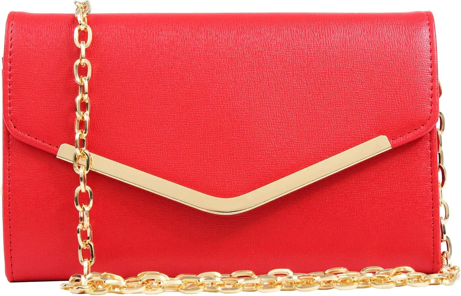Clutch Purse Evening Bag for Women, Envelope Handbag With Detachable Chain for Wedding and Party