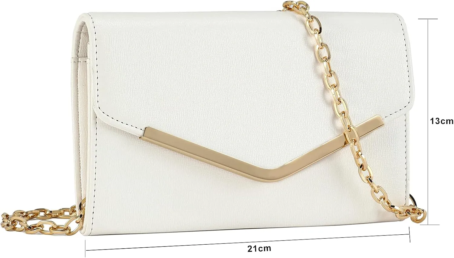Clutch Purse Evening Bag for Women, Envelope Handbag With Detachable Chain for Wedding and Party